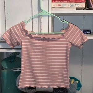 SHEIN off the shoulder crop top